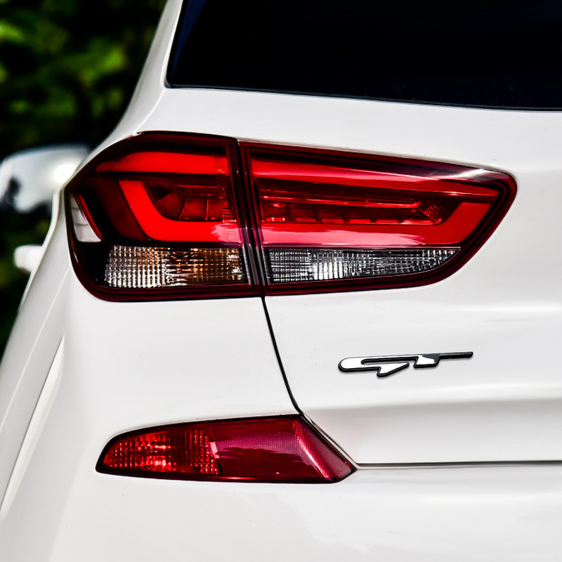 3D Car GT līnijas dizains Spārns Aizmugurējais bagāžnieka korpuss Emblēma Žetona uzlīme priekš Peugeot priekš Kia K9 Forte Ceed Cerato RIO K3 K5 piederumi