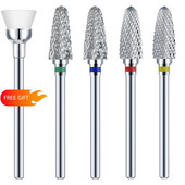 3/32 colių profesionalūs volframo nagų grąžtai, skirti akrilo nagų dailinimui karbido manikiūro pedikiūro formos pašalinimo įrankiai, namų salone