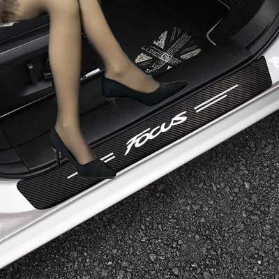 4 bucăți autocolant auto din fibră de carbon benzi pentru prag pentru Ford Focus 4 3 2 MK4 MK3 MK2 2012 2014 2015 2016-2018 Accesorii auto