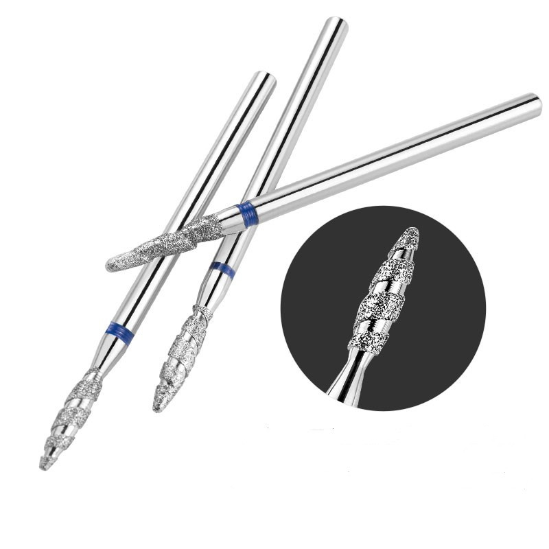 6 vnt deimantinių nagų grąžtų rinkinys su 6 vnt nagų šlifavimo juostomis įtvaro antgalio spiralės frezavimo pjaustytuvas vidutinio smulkumo nagų įrankiais