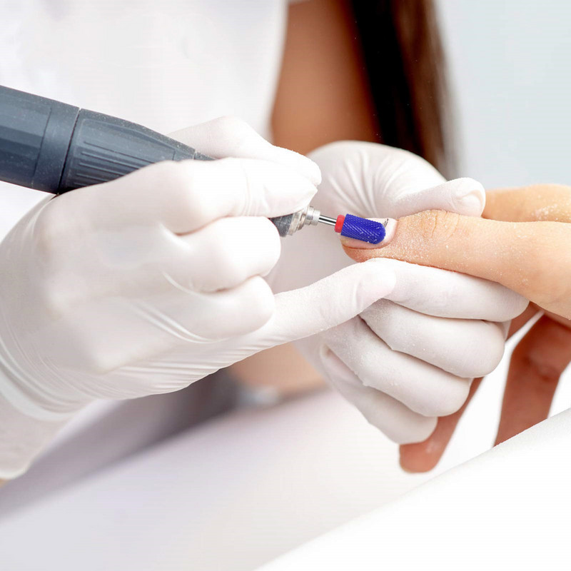 7 vnt keraminių nagų grąžtų rinkinys mėlynas, skirtas profesionaliems gręžimo nagams pašalinti gelį akrilo odelių manikiūro pedikiūras naudojimui namuose