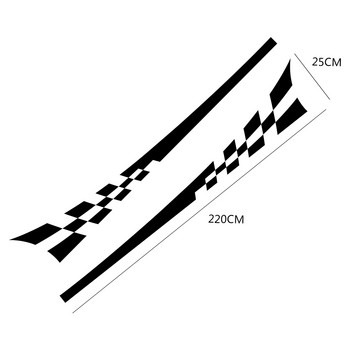 2τμχ/παρτίδα 220x25cm Αυτοκόλλητο Αυτοκίνητο Και στις δύο όψεις Αυτοκόλλητα Αγώνων Ρίγες Καμουφλάζ Αυτοκίνητα Προϊόντα Περιτύλιγμα Αυτοκινήτου μεμβράνη βινυλίου Αξεσουάρ αυτοκινήτου