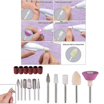 Σετ φρέζες για μανικιούρ, 3/32\'\'(2,35mm) Professional Efile Nail Bit Nail Art Tools for Acrylic Gel Nails