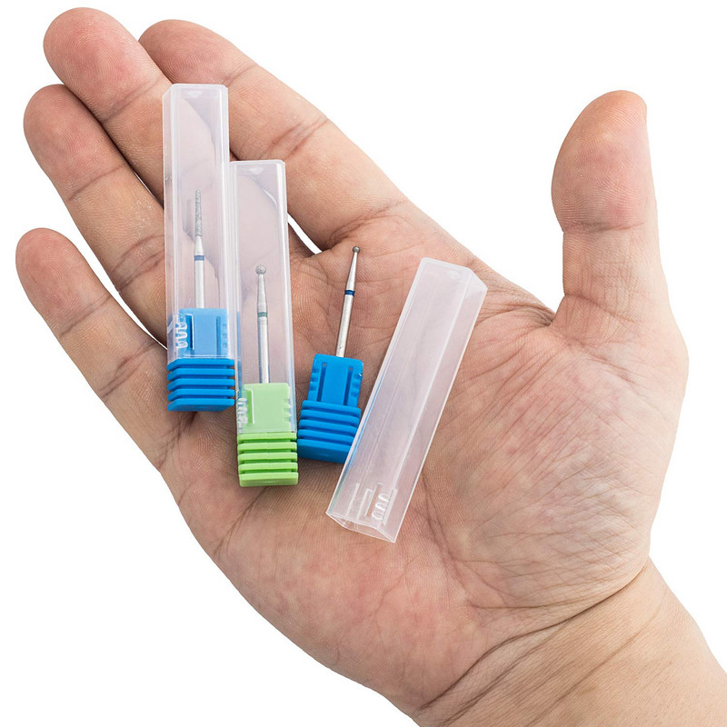 Deimantiniai nagų grąžtai odelių valymui iš karbido frezavimo pjaustytuvai manikiūro pedikiūro nagų dailės įrankiai elektriniam nagų dildinimo aparatui