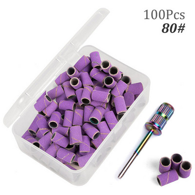 Nagų šlifavimo juostos 100 vnt Profesionalios nagų gręžimo šlifavimo juostos, Grit 80#/120#/240# Zebra Efile šlifavimo juostos