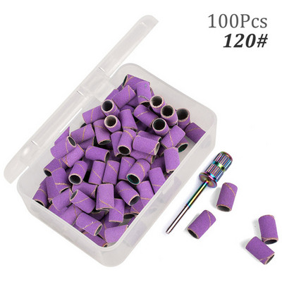 Nagų šlifavimo juostos 100 vnt Profesionalios nagų gręžimo šlifavimo juostos, Grit 80#/120#/240# Zebra Efile šlifavimo juostos