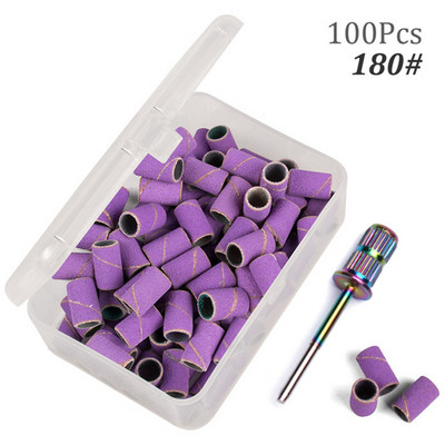 Nagų šlifavimo juostos 100 vnt Profesionalios nagų gręžimo šlifavimo juostos, Grit 80#/120#/240# Zebra Efile šlifavimo juostos