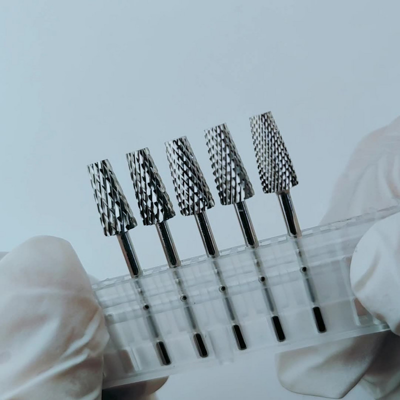 Aukščiausios kokybės kūginės vamzdinės nagų grąžtai, 2,35 mm manikiūro grąžtai, skirti elektrinei Dremel gręžimo mašinai, nagų priedai, nagų įrankiai