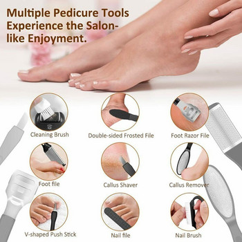 Φορτισμένο ηλεκτρικό γυαλόχαρτο ποδιών Dead Hard Skin Remover Pedicure Εργαλεία λίμας ποδιών Τακούνια λείανσης εργαλείο περιποίησης ποδιών