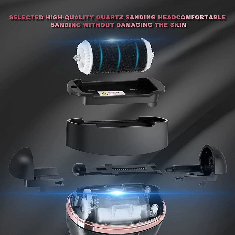 Įkraunamas elektrinis pėdų švitrinis popierius Dead Hard Skin valiklis pedikiūro įrankiai Pėdų dildė Kulnai Šlifavimo pėdų priežiūros priemonė