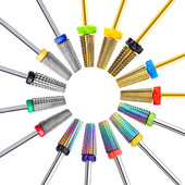 5 viename frezavimo pjoviklis kūginis apsauginis nagų grąžtas Tiesiai pjaustomas odelių pjoviklis manikiūrui pašalinti gelinius nagus