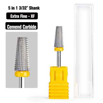 5 viename frezavimo pjoviklis kūginis apsauginis nagų grąžtas Tiesiai pjaustomas odelių pjoviklis manikiūrui pašalinti gelinius nagus