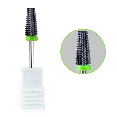 5 viename frezavimo pjoviklis kūginis apsauginis nagų grąžtas Tiesiai pjaustomas odelių pjoviklis manikiūrui pašalinti gelinius nagus