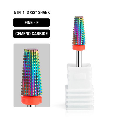 5 viename frezavimo pjoviklis kūginis apsauginis nagų grąžtas Tiesiai pjaustomas odelių pjoviklis manikiūrui pašalinti gelinius nagus