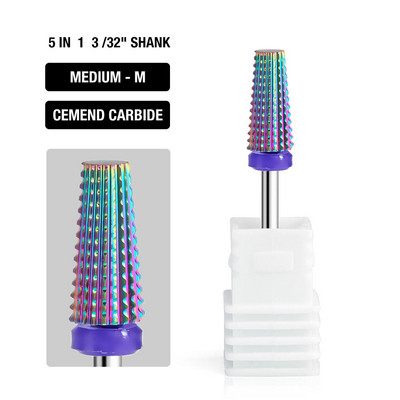 5 viename frezavimo pjoviklis kūginis apsauginis nagų grąžtas Tiesiai pjaustomas odelių pjoviklis manikiūrui pašalinti gelinius nagus