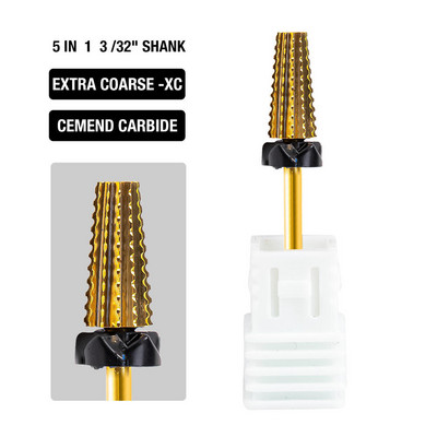 5 viename frezavimo pjoviklis kūginis apsauginis nagų grąžtas Tiesiai pjaustomas odelių pjoviklis manikiūrui pašalinti gelinius nagus