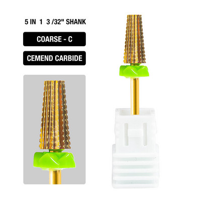 5 viename frezavimo pjoviklis kūginis apsauginis nagų grąžtas Tiesiai pjaustomas odelių pjoviklis manikiūrui pašalinti gelinius nagus