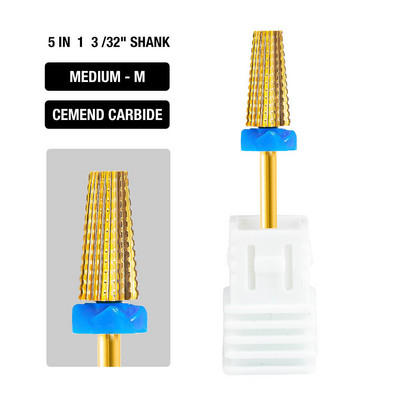 5 viename frezavimo pjoviklis kūginis apsauginis nagų grąžtas Tiesiai pjaustomas odelių pjoviklis manikiūrui pašalinti gelinius nagus