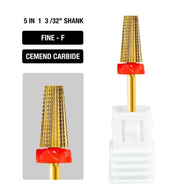 5 viename frezavimo pjoviklis kūginis apsauginis nagų grąžtas Tiesiai pjaustomas odelių pjoviklis manikiūrui pašalinti gelinius nagus