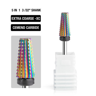 5 viename frezavimo pjoviklis kūginis apsauginis nagų grąžtas Tiesiai pjaustomas odelių pjoviklis manikiūrui pašalinti gelinius nagus