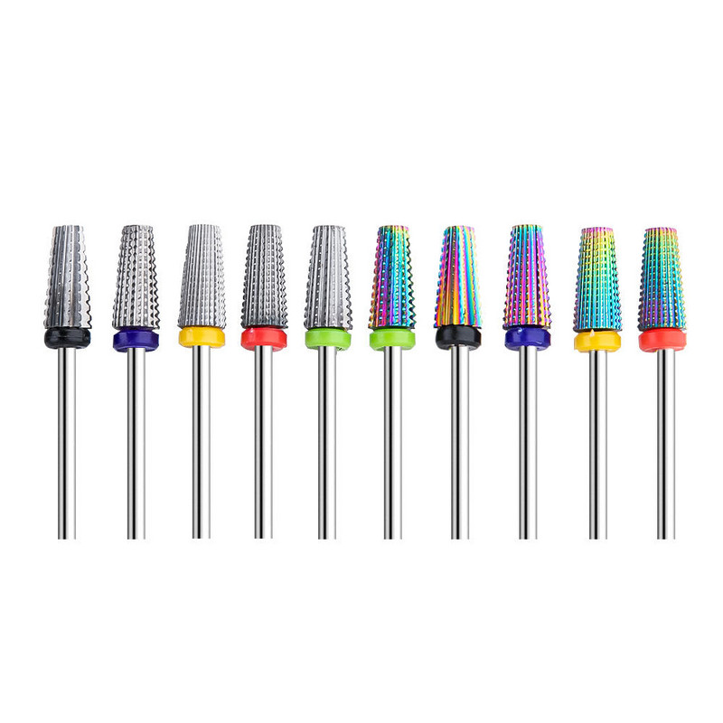 5 viename frezavimo pjoviklis kūginis apsauginis nagų grąžtas Tiesiai pjaustomas odelių pjoviklis manikiūrui pašalinti gelinius nagus