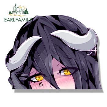 EARLFAMILY Gyaru Albedo Fanart Стикер за кола Аниме Overlord Sketch Waifu Decal JDM Cartoon Peek Girl Graffiti Stickers Car Wrap