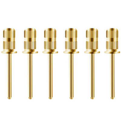 6 PCS Накрайник за дорник за машина за бормашина за нокти Капачка за шлифоване на нокти crylic Инструмент за нокти за електрическа пила Шлифовъчни машини за нокти Маникюр Педикюр Злато