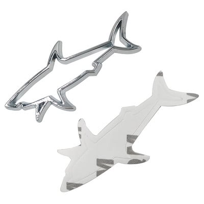 3D metalinis automobilio stiliaus lipdukas tuščiaviduris žuvies ryklio emblemas ženklelis Lipdukai Automobiliai Motociklai Kompiuteriai Kuro dangtelio priedai