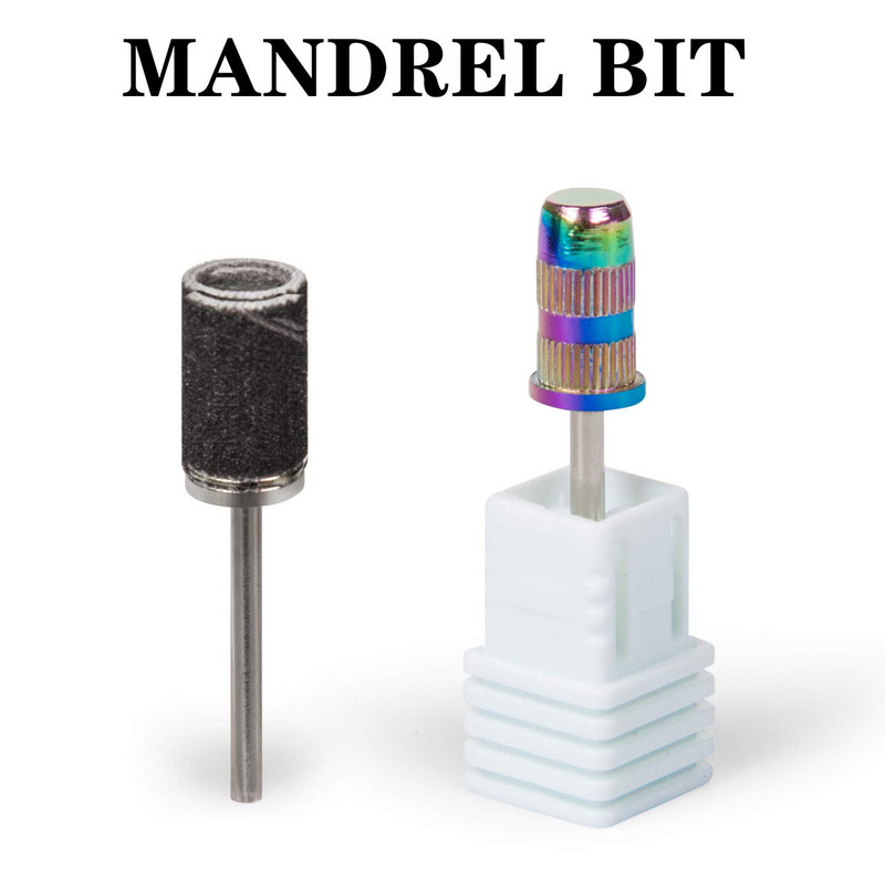 Nagų grąžtų rinkinys su 300 vnt šlifavimo juostomis #80#150#240 Grits Elektriniai nagų šlifuokliai Gręžimo antgalių rinkinys Zebra šlifavimo juosta