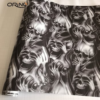 ORINO Стикер бомба Vinyl Wrap StickerBOMB Лепило Cartoon Skull JDM Printed Racing Motorcycle Bike Scooter Bomb Wrapping Film