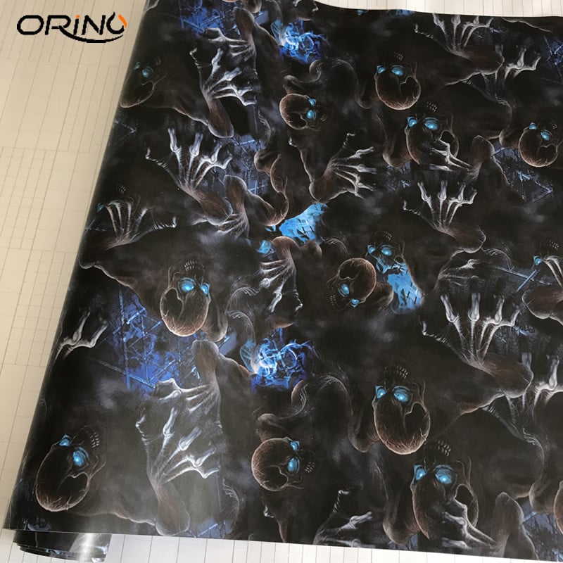 ORINO matricabomba Vinyl Wrap matricaBOMB öntapadó rajzfilm koponya JDM nyomtatott verseny motorkerékpár robogó bomba csomagoló fólia