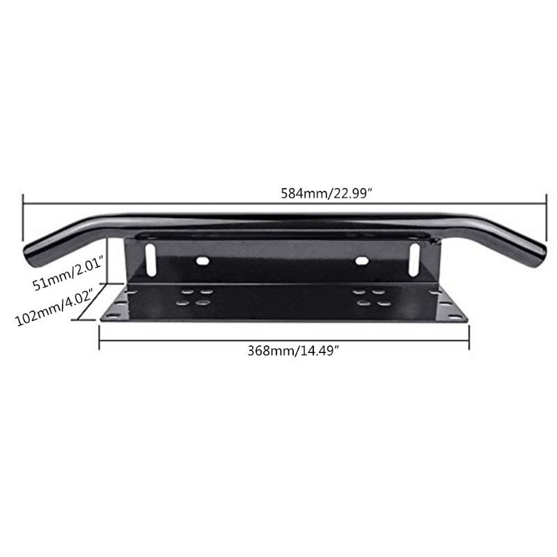 Suportul plăcuței de înmatriculare Suport far ceață reflector Cadru lămpi de rulare Suport bară de protecție frontală Accesoriu auto 4x4 off-road