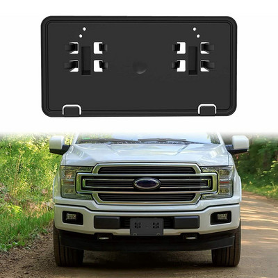 Mașină neagră bară față pentru plăcuță de înmatriculare Suport suport de montare cadru potrivit pentru Ford F150 2018 2019 2020 JL3Z-17A385-BA
