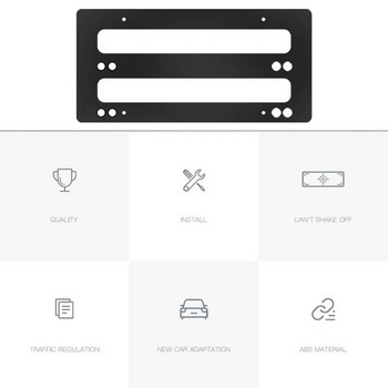 Μαύρα κουφώματα πινακίδας κυκλοφορίας από κράμα αλουμινίου Αντικατάσταση πλαισίου πινακίδας κυκλοφορίας για μοντέλο 3 Y Τριών ειδών ρύθμιση ύψους