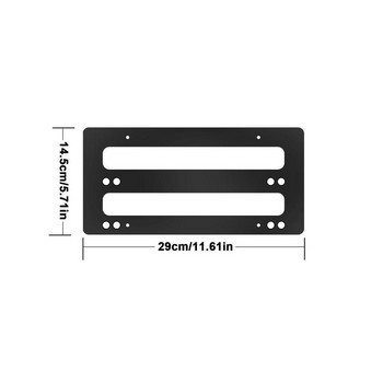 Μαύρα κουφώματα πινακίδας κυκλοφορίας από κράμα αλουμινίου Αντικατάσταση πλαισίου πινακίδας κυκλοφορίας για μοντέλο 3 Y Τριών ειδών ρύθμιση ύψους
