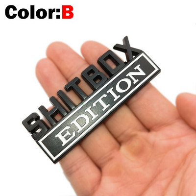 OTOKIT 1db 3D króm fekete piros fém embléma SHITBOX EDITION jelvény autó farok oldalsó matrica kiegészítők Jeep Dodge Chryslerhez