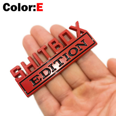 OTOKIT 1db 3D króm fekete piros fém embléma SHITBOX EDITION jelvény autó farok oldalsó matrica kiegészítők Jeep Dodge Chryslerhez