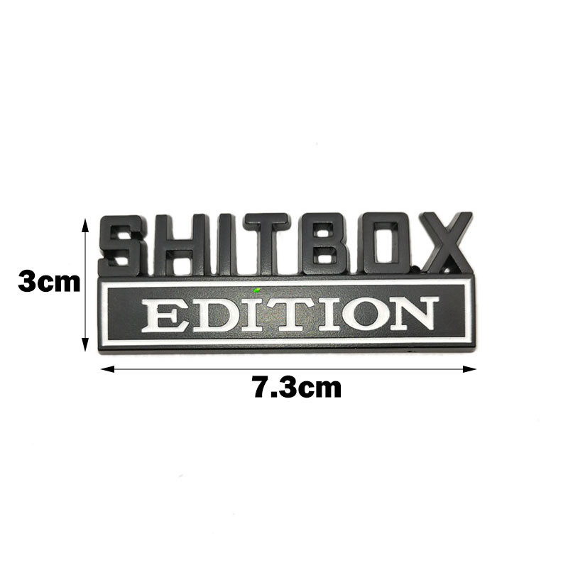 OTOKIT 1db 3D króm fekete piros fém embléma SHITBOX EDITION jelvény autó farok oldalsó matrica kiegészítők Jeep Dodge Chryslerhez