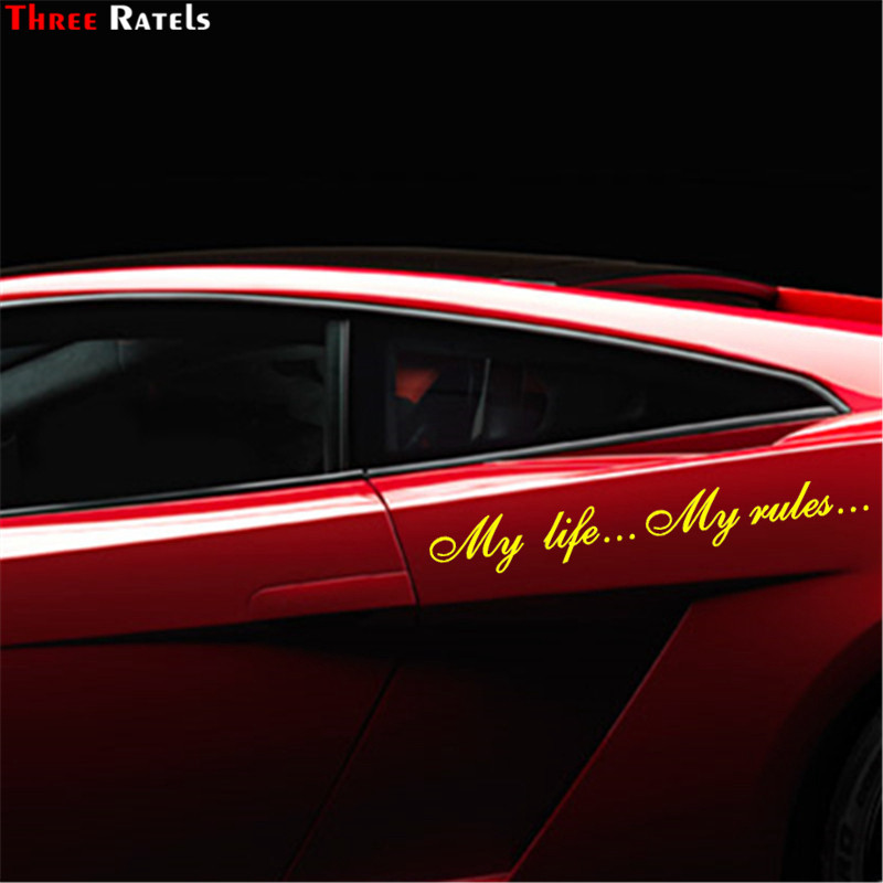 Three Ratels TZ-640 Minu elu...Minu reeglid... Autokleebised ja kleebised Auto Mootorratta kaitseraua kleebis KIA jaoks