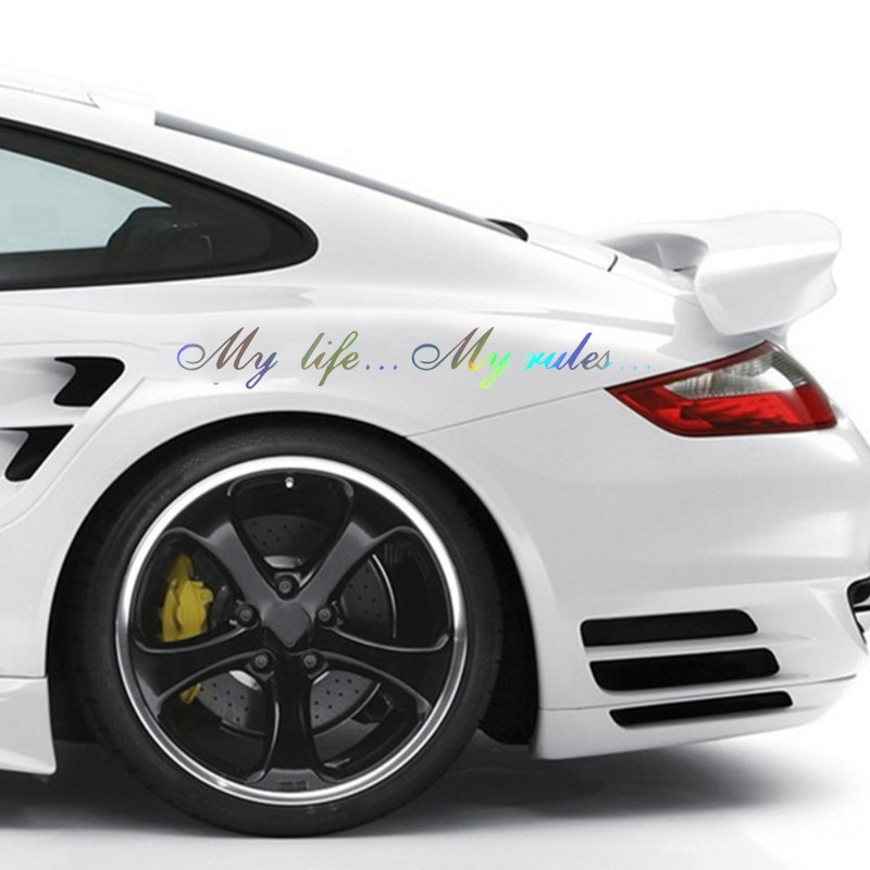 Three Ratels TZ-640 Minu elu...Minu reeglid... Autokleebised ja kleebised Auto Mootorratta kaitseraua kleebis KIA jaoks