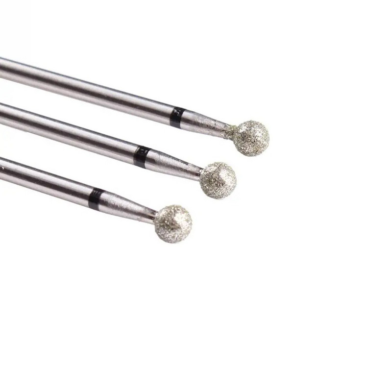 3 DB Cuticle Clean manikűr fúrószárak, gömb alakú 4,0 mm-es körömfúrók gyémánt E-File köröm kiegészítők otthoni szalon használat