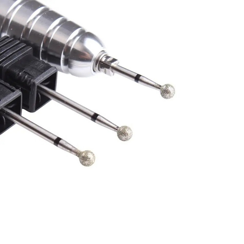 3 DB Cuticle Clean manikűr fúrószárak, gömb alakú 4,0 mm-es körömfúrók gyémánt E-File köröm kiegészítők otthoni szalon használat
