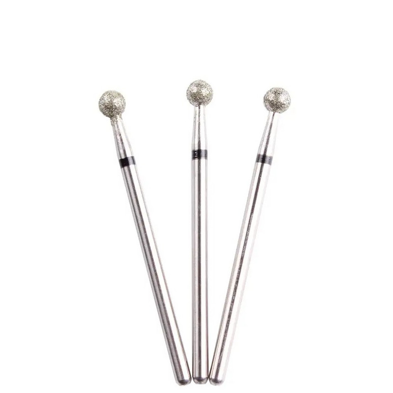 3 DB Cuticle Clean manikűr fúrószárak, gömb alakú 4,0 mm-es körömfúrók gyémánt E-File köröm kiegészítők otthoni szalon használat
