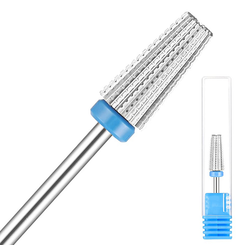 Burghie pentru manichiura 5 în 1 Cabide 3/32" Freză din tungsten pentru mașină electrică de pile de unghii Rotire în 2 căi Utilizare unelte pentru unghii