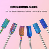 Prémium 3/32"-es kúpos hengeres keményfém szögfúró - elektromos Dremel fúrógéphez, körömdizájnhoz, manikűrhöz, pedikűrhöz, körömtechnikához