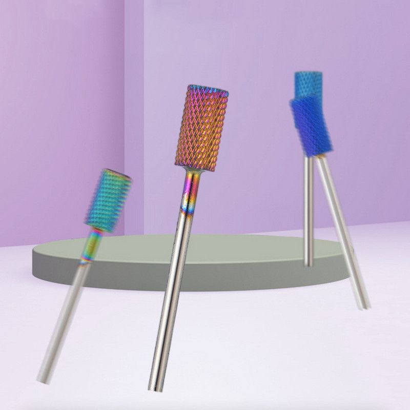 Prémium 3/32"-es kúpos hengeres keményfém szögfúró - elektromos Dremel fúrógéphez, körömdizájnhoz, manikűrhöz, pedikűrhöz, körömtechnikához