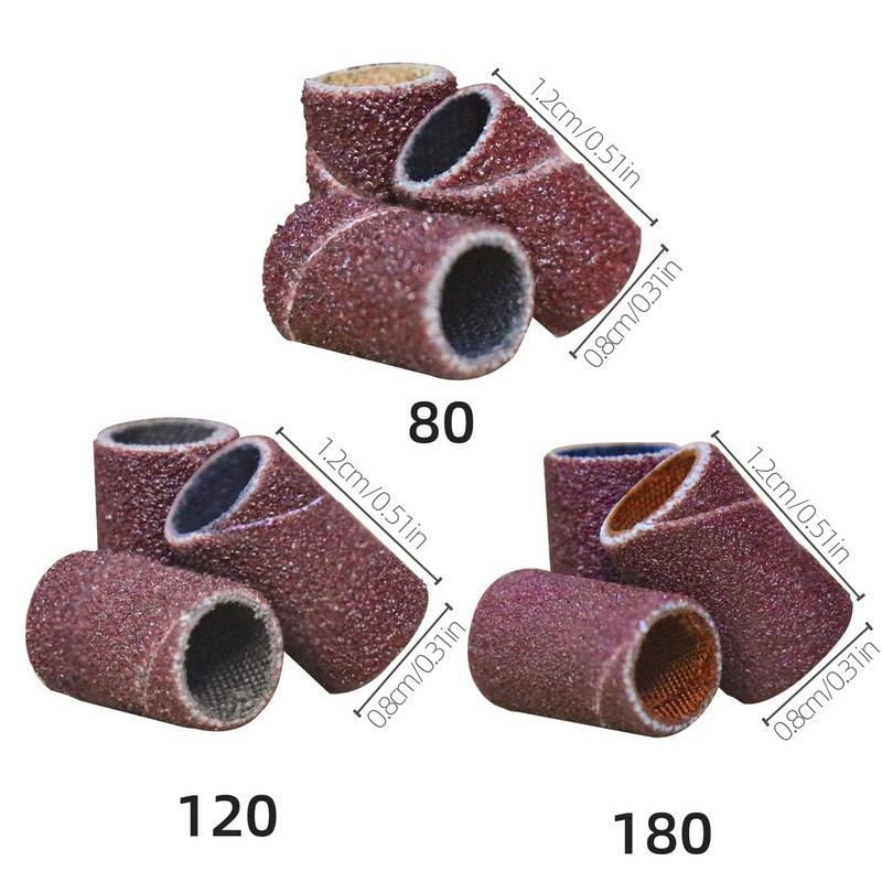 100 db csiszolószalag 1 db körömreszelő Grit#80#120#180 durva finomszemcsés Efile csiszolókészlet akril körmökhöz természetes körmökhöz