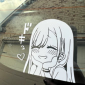 Aranyos anime autómatricák vágott vinil matricák autóablak lökhárító szélvédő autódísz tartozékai Audi BMW-hez