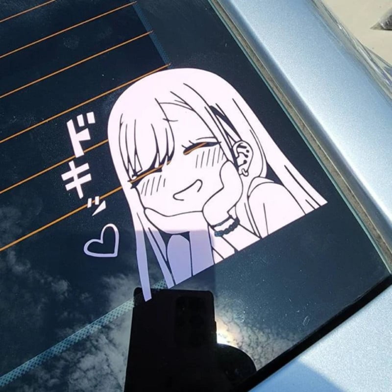 Aranyos anime autómatricák vágott vinil matricák autóablak lökhárító szélvédő autódísz tartozékai Audi BMW-hez