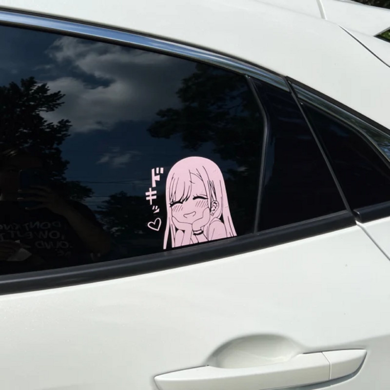 Aranyos anime autómatricák vágott vinil matricák autóablak lökhárító szélvédő autódísz tartozékai Audi BMW-hez